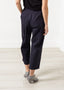 Pantalon large court bleu marine