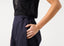 Pantalon large court bleu marine