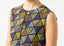 Robe triangle sans manches multicolore