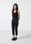 Pantalon court en laine bleu marine