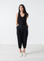 Pantalon fantaisie en laine noire