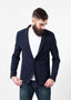 Veste en coton bleu marine