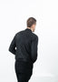 Bomber en cuir cassé noir