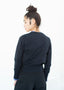 Cardigan à motif matelassé noir/bleu marine