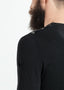 Pull boutonné aux épaules en noir