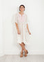 Robe tente fleurie en blanc