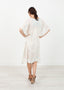 Robe tente fleurie en blanc