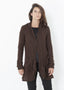 Veste en laine fantôme marron
