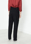 Pantalon à ceinture plissée noir