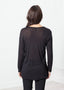T-shirt Laurier noir/bleu marine