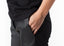 Pantalon à empiècements en cuir noir