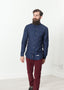 Chemise boutonnée bleu marine