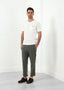 Pantalon à revers à devant plat