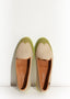 Mocassins à bout golf en citron vert