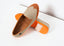 Mocassins à bouts d'ailes orange