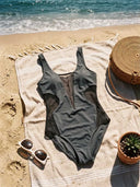 Velvet Morning - Mesh Swimsuit Titanium