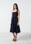 Robe asymétrique bleu marine