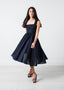 Robe asymétrique bleu marine