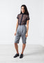 Short en soie gris