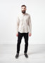 Chemise boutonnée à motifs beige