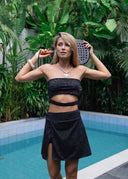 Wrap Skort in Black on Black