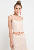 Rossa Top Linen Peach