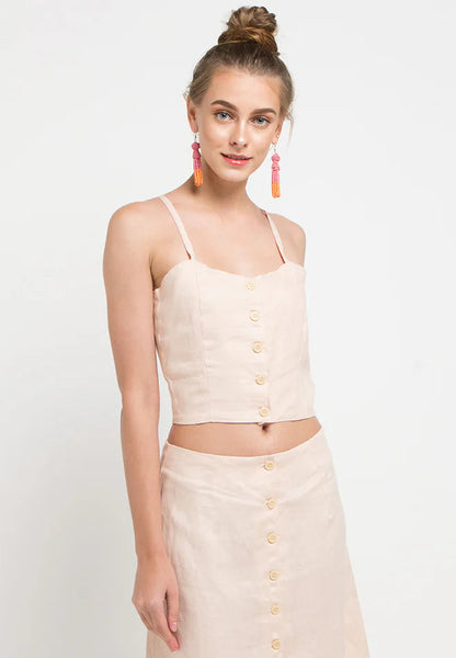 Rossa Top Linen Peach