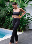 Flare Leggings in Black on Black