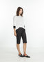 Short à coutures carrées noir
