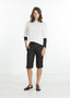 Short à coutures carrées noir