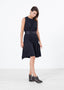 Robe plissée sans manches bleu marine