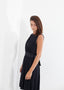 Robe plissée sans manches bleu marine