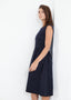 Robe plissée Rita bleu marine foncé
