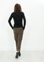 Pantalon en coton suédé kaki