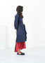 Trench en satin bleu marine