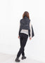 Gilet matelassé en maille noir/blanc