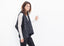 Gilet matelassé en maille noir/blanc