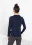Cardigan carré bleu marine