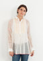 Chemisier arc-en-ciel transparent en blanc