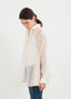 Chemisier arc-en-ciel transparent en blanc