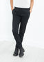 Pantalon slim à fermeture éclair latérale en noir