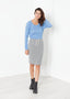 Mini-jupe en jersey Tencel gris chiné