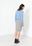 Mini-jupe en jersey Tencel gris chiné