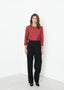 Pantalon à ceinture plissée noir