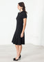 Robe silhouette doublée en noir