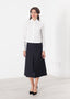 Tulle Pleat Skirt in Navy