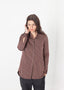 Chemise boutonnée Sheen en rouge/beige