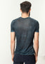 T-shirt mélangé bleu marine/noir