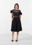 Haut en plumes d'organza