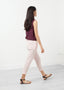 Pantalon en soie à entrejambe bas